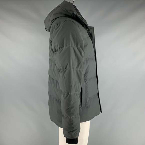 CANADA GOOSE Grey Quilted Polyester Cotton Hooded Jacket - Picture 2 of 9